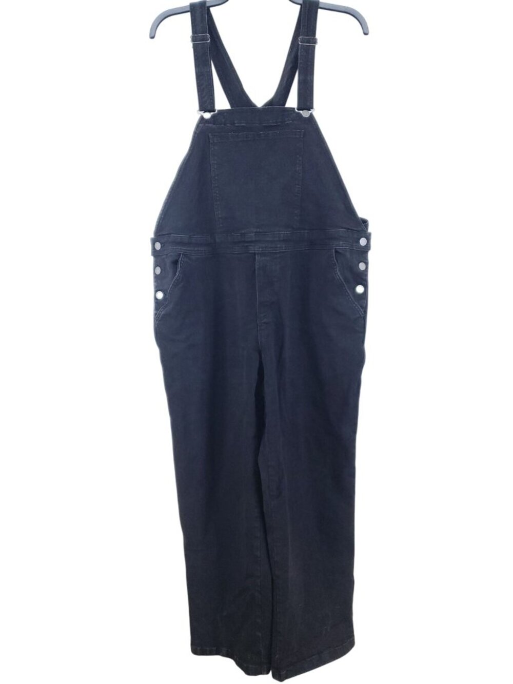 Universal Standard Womens Medium Black Denim Overalls